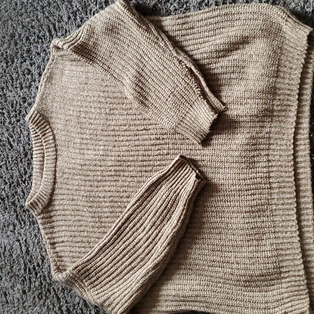 green sweater